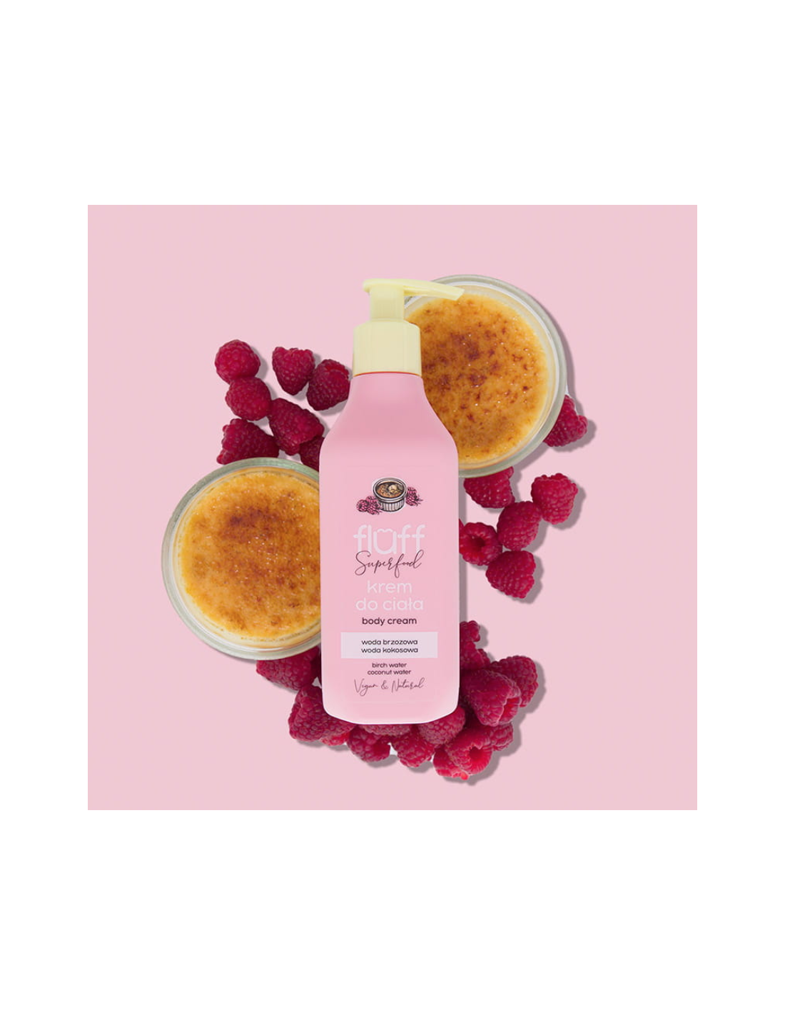 Fluff Body Cream Creme Brulee & Raspberries 200ml