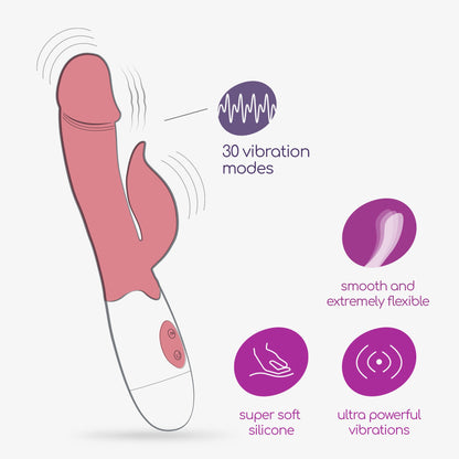 Rabbit Vibrator Set with Lubricant - Crushious Mochi