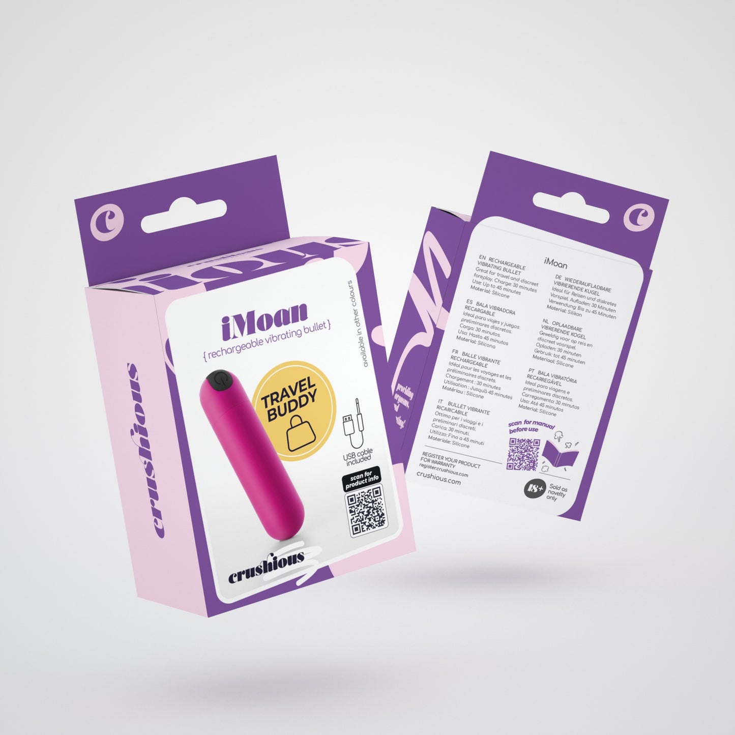 Rechargeable bullet - imoan Crushious Pink