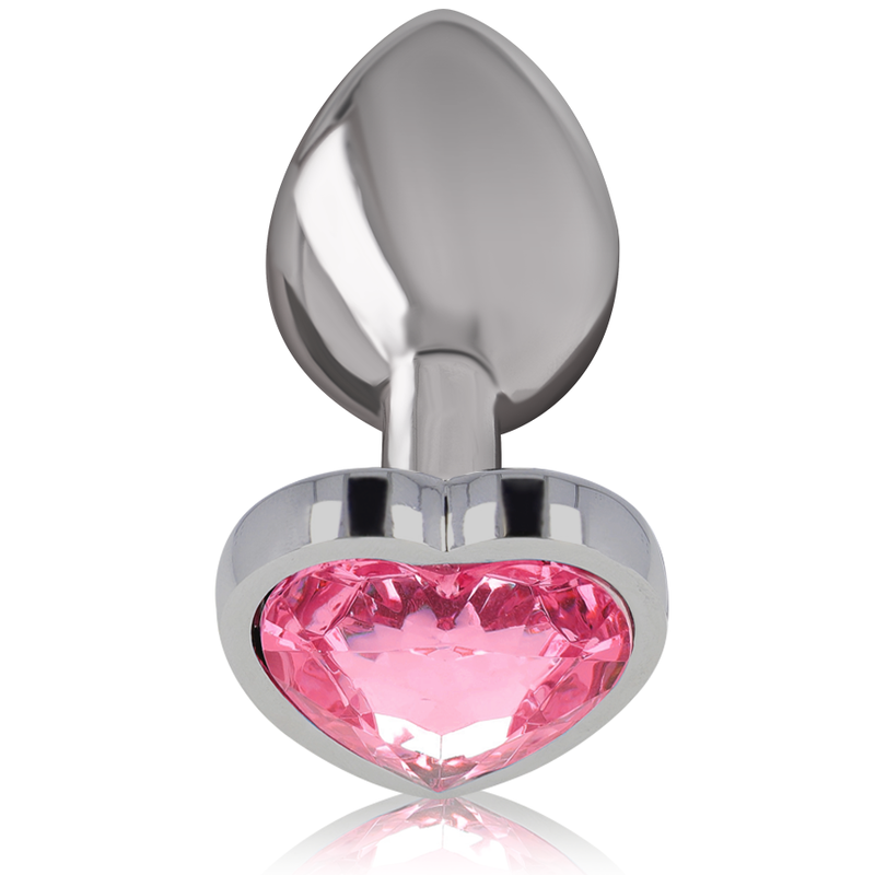 INTENSE - ALUMINUM METAL ANAL PLUG PINK HEART SIZE S