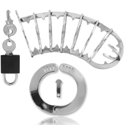 METAL HARD - PENIS CAGE WITH SECURITY LOCK 14 CM