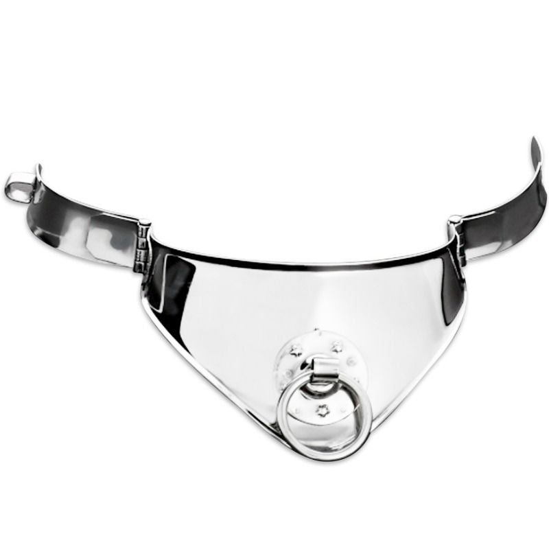 METAL HARD - RESTRAINT COLLAR WITH RING AND PADLOCK 12.5 CM