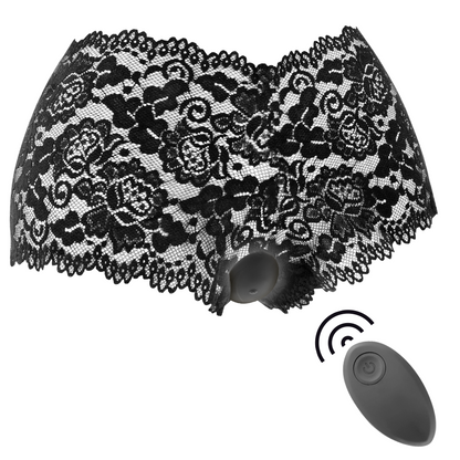 BLACK&SILVER - ZARA REMOTE CONTROL STIMULATOR WITH FREE PANTY