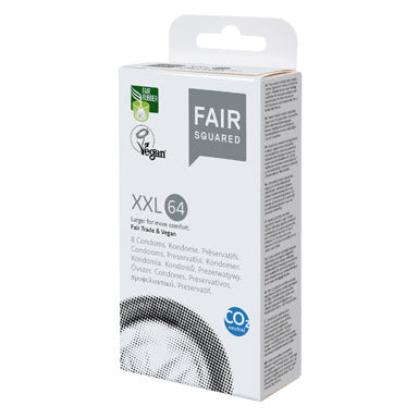 Προφυλακτικά Μεγάλο Μέγεθος 64mm - FAIR Fair Squared XXL Vegan