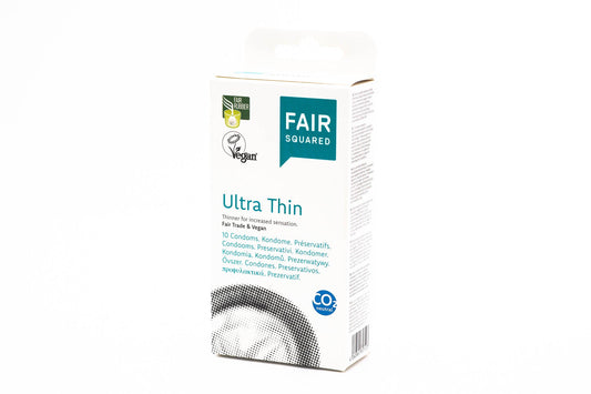Vegan Thin Condoms Pack of 10 pcs - Fair Squared Ultra Thin