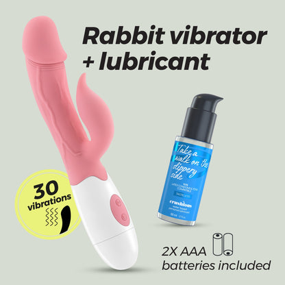 Rabbit Vibrator Set with Lubricant - Crushious Mochi