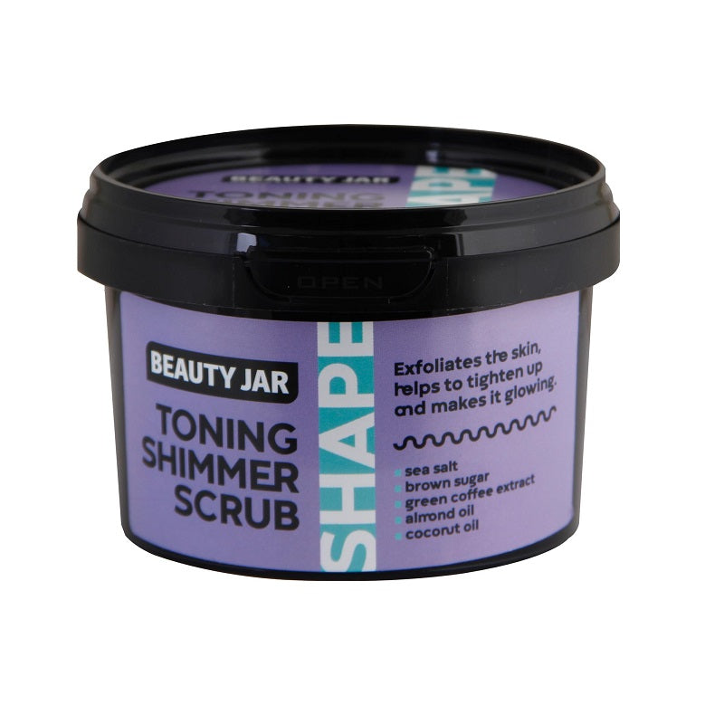 Beauty Jar SHAPE "TONING SHIMMER SCRUB" Scrub Τόνωσης Mε Shimmer Κατά Της Κυτταρίτιδας 360gr