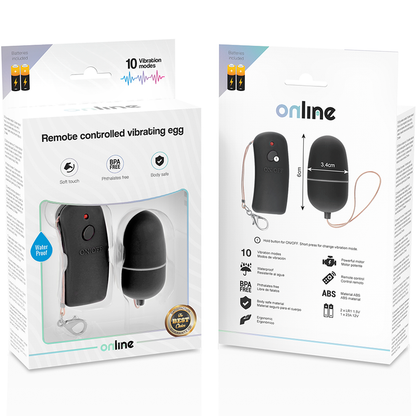 ONLINE- VIBRATING EGG WITH BLACK REMOTE CONTROL