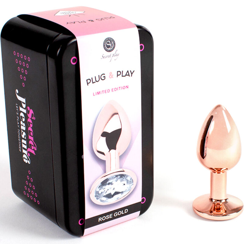 SECRET PLAY - METAL BUTT PLUG ROSE GOLD SMALL SIZE 7 CM